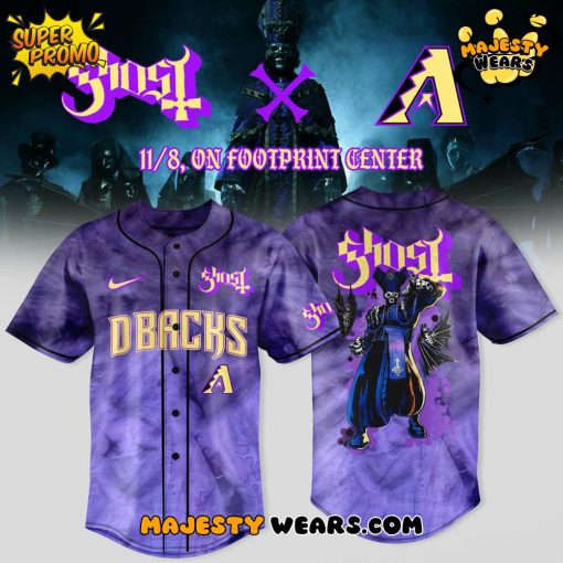 Arizona Diamondbacks x Ghost Band World Tour 2025 Jersey
