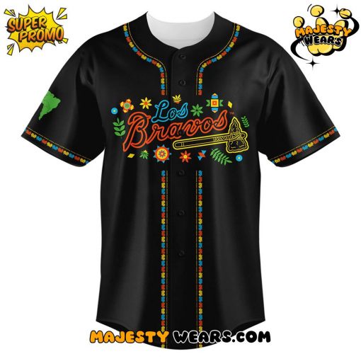 Atlanta Braves Los Bravos Night Custom Baseball Jersey