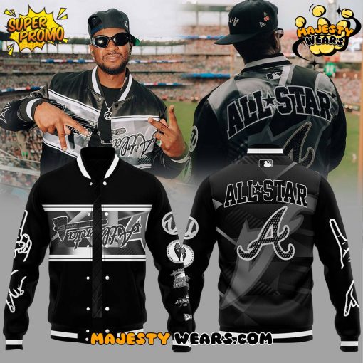Atlanta Braves Peace up A-Town Down Black Baseball Jacket