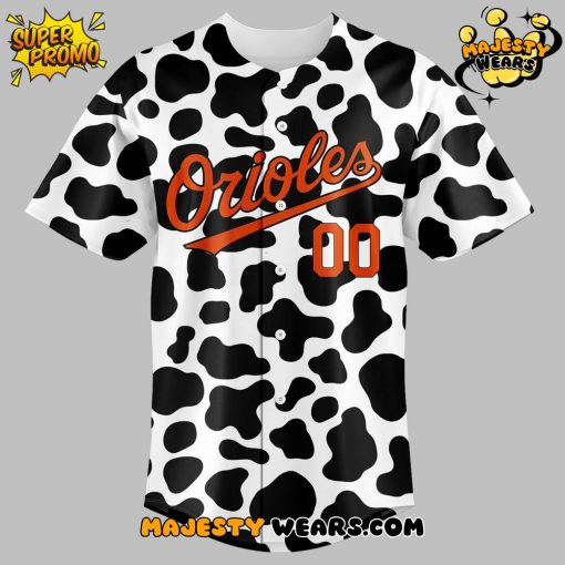 Baltimore Orioles Happy Cow Appreciation Day Custom Baseball Jersey