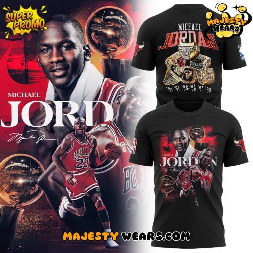 Chicago Bulls x Michael Jordan 2025 Limited Edition Black Tee