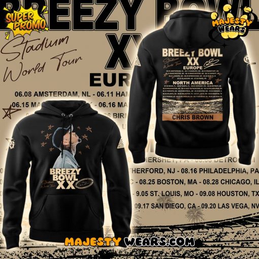 Chris Brown Breezy Bowl XX 2025 Black Hoodie