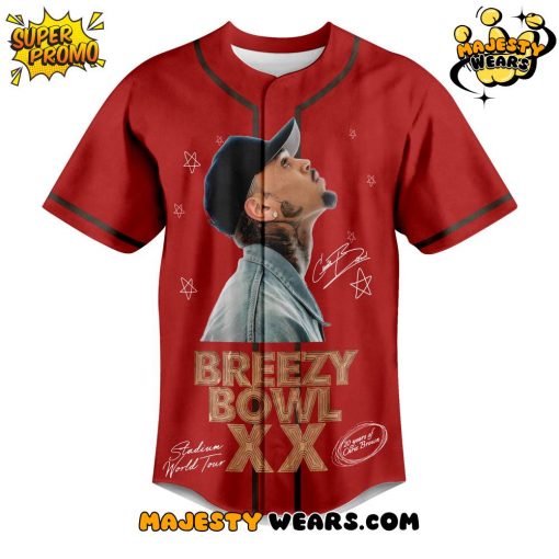 Chris Brown “Breezy Bowl XX” Stadium World Tour Baseball Jersey