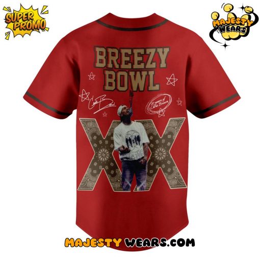Chris Brown “Breezy Bowl XX” Stadium World Tour Baseball Jersey