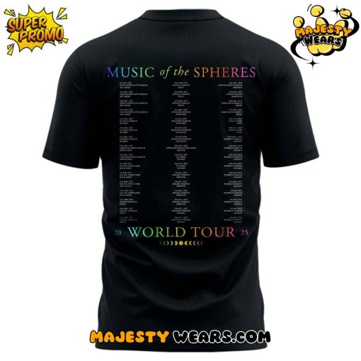 Coldplay Music of the Spheres World Tour 2025 Shirt