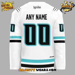 Columbus River Dragons New 2025 White Custom Hockey Jersey