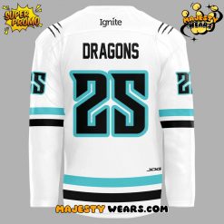 Columbus River Dragons New 2025 White Hockey Jersey