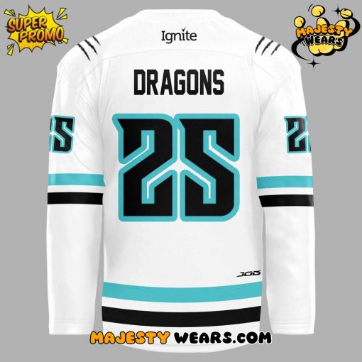 Columbus River Dragons New 2025 White Hockey Jersey