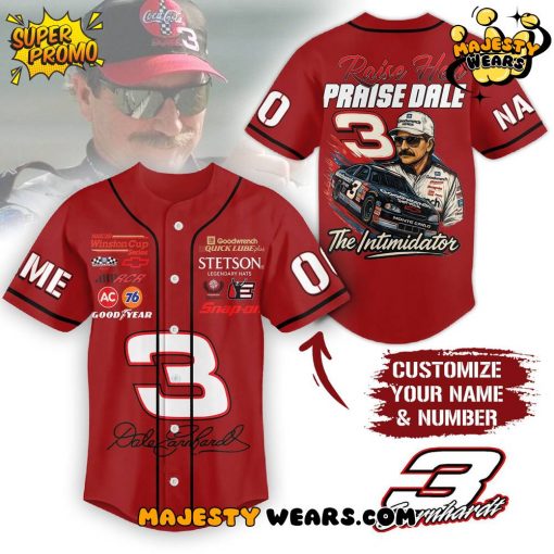 Dale Earnhardt “Raise Hell, Praise Dale” Baseball Jersey