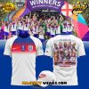 England Lionesses 2025 Winners T-Shirt – White – Unisex