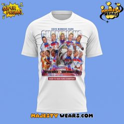 England Lionesses 2025 Winners T-Shirt – White – Unisex