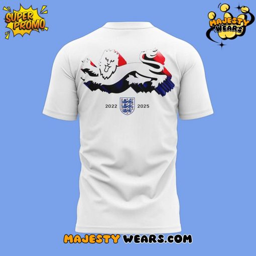 England Lionesses 2025 Winners T-Shirt – White – Unisex