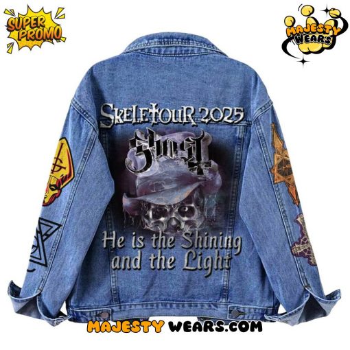 Ghost SkeleTour 2025 Denim Jacket – He is the Shining and the Light
