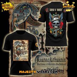 Guns N’ Roses Kaunas Lithuania 2025 Concert T-Shirt