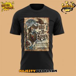 Guns N’ Roses Kaunas Lithuania 2025 Tour Shirt – Medieval Rock Art Tee