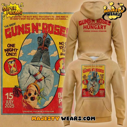 Guns N’ Roses Limited Edition Hoodie 2025 For Fans! Budapest Hungary!