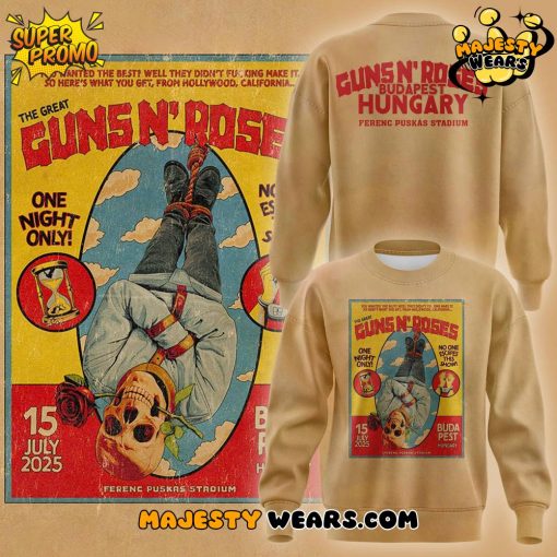 Guns N’ Roses Limited Edition Sweatshirt 2025 For Fans! Budapest Hungary!