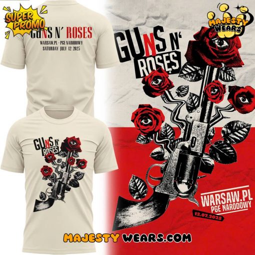 Guns N’ Roses World Tour to Warsaw 2025 Shirt