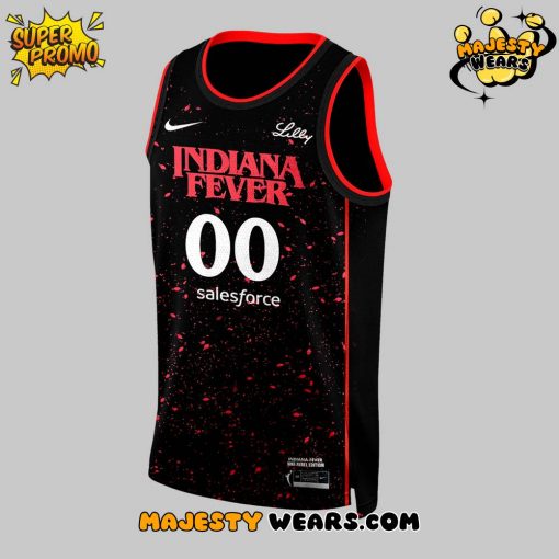 Indiana Fever Stranger Things Rebel Swingman Black Basketball Jersey