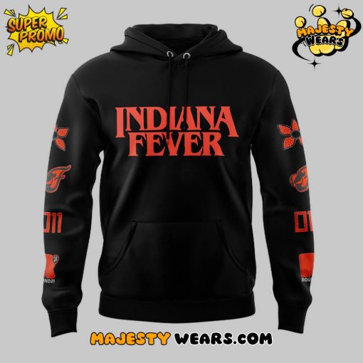 Indiana Fever Stranger Things Rebel Swingman Black Hoodie