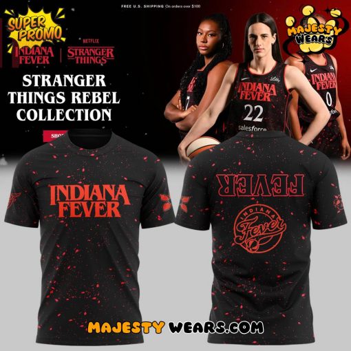 Indiana Fever Stranger Things Rebel Swingman Black Tee