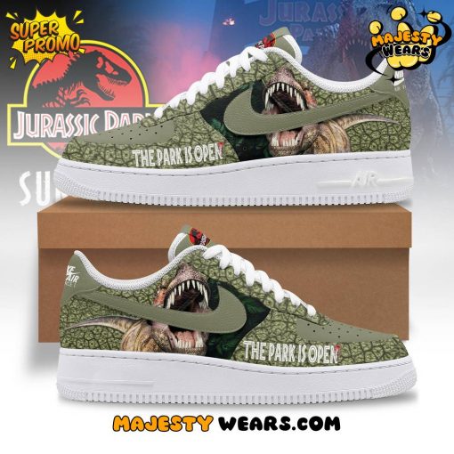 Jurassic Park “THE PARK IS OPEN” Air Force 1 Sneakers