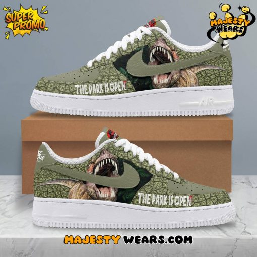 Jurassic Park “THE PARK IS OPEN” Air Force 1 Sneakers