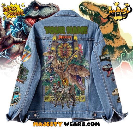 Jurassic World Rebirth Personalized Denim Jacket – Gift For Fans!