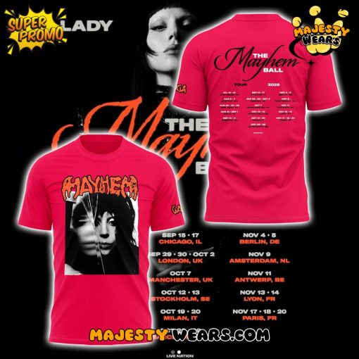 Lady Gaga The Mayhem Ball Tour 2025 Tee