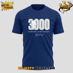 Los Angeles Dodgers Clayton Kershaw’s 3,000th-Strikeout 2025 T-shirt
