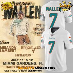 Miami Dolphins x Morgan Wallen “I’m The Problem” Tour 2025 Football Jersey
