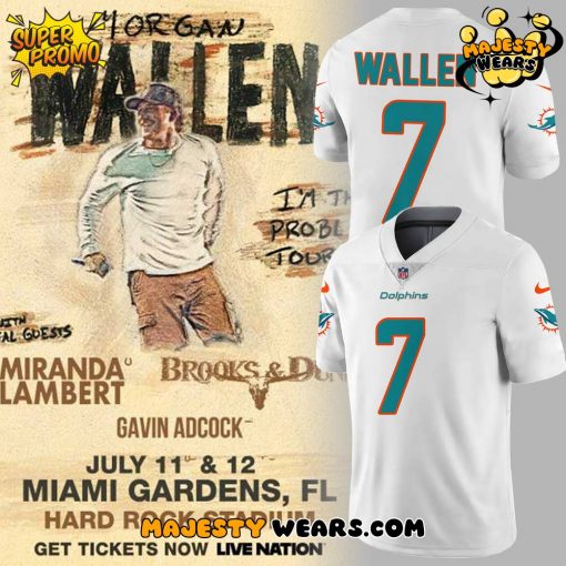 Miami Dolphins x Morgan Wallen “I’m The Problem” Tour 2025 Football Jersey