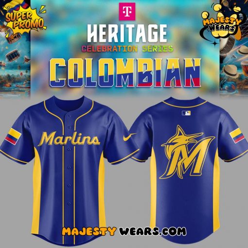 Miami Marlins x Colombian Heritage 2025 Blue Jersey