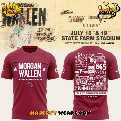 Morgan Wallen x Arizona Cardinals 2025 Limited Edition Tee