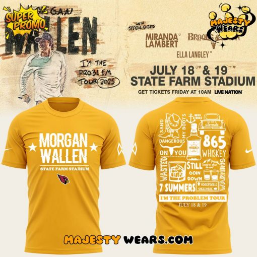Morgan Wallen x Arizona Cardinals 2025 Limited Edition Tee