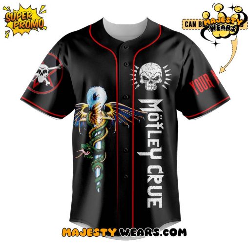 “Motley Crue” Band Custom Name Baseball Jersey
