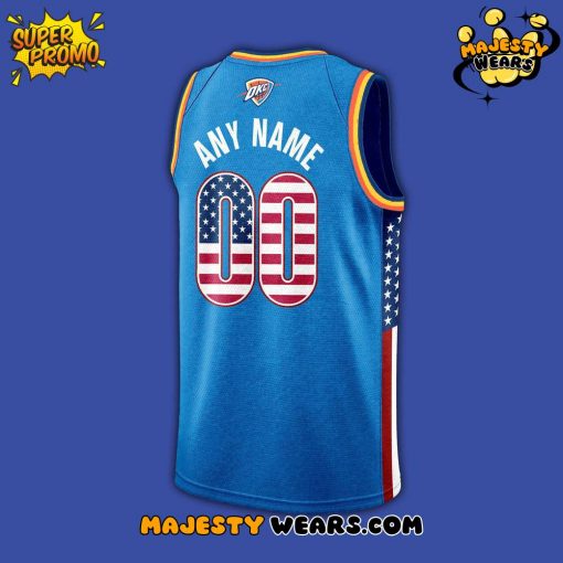 Oklahoma City Thunder American Independence Day 2025 Basketball Jersey