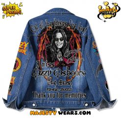 Ozzy Osbourne 1948 2025 Thank You For The Memories Denim Jacket