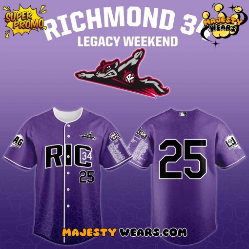 Richmond Flying Squirrels Honoring the Richmond 34 65 years Baseball Jersey