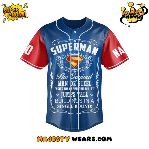 “SUPERMAN – The Original Man of Steel” Baseball Jersey