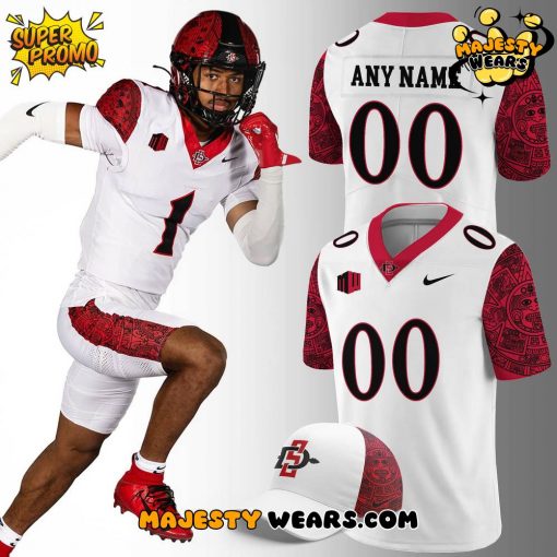 San Diego State Football Uniform New White Football Jersey