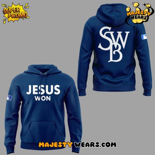 Scranton/Wilkes-Barre RailRiders x Jesus Won 2025 Navy Hoodie