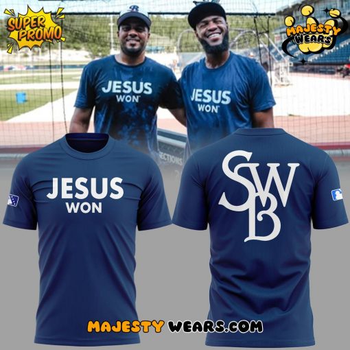 Scranton/Wilkes-Barre RailRiders x Jesus Won 2025 Navy Shirt