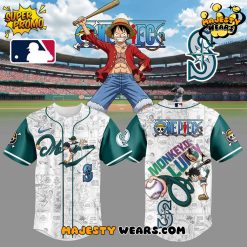 Seattle Mariners x Straw Hat Luffy Baseball Jersey