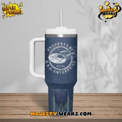 Star Trek USS Enterprise Custom Tumbler 40oz with Handle