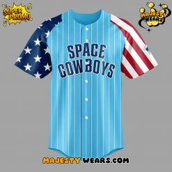 Sugar Land Space Cowboys 4th of July Patriotic Custom Baseball Jersey