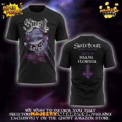 The Band Ghost “The SKELETOUR” Miami Tour Shirt