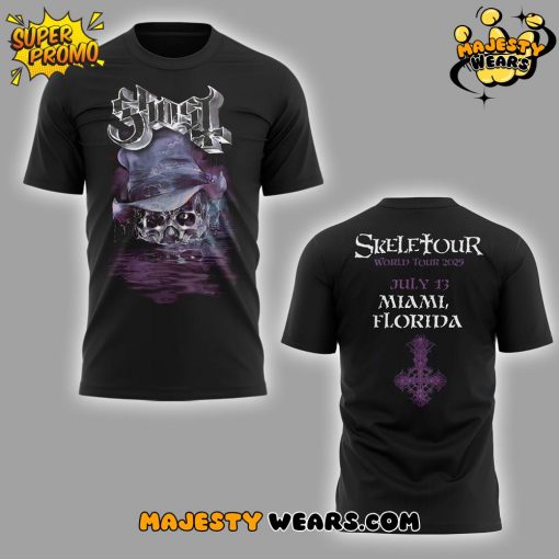 The Band Ghost “The SKELETOUR” Miami Tour Shirt