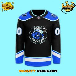 Biloxi Breakers Special New 2025 Black Custom Hockey Jersey