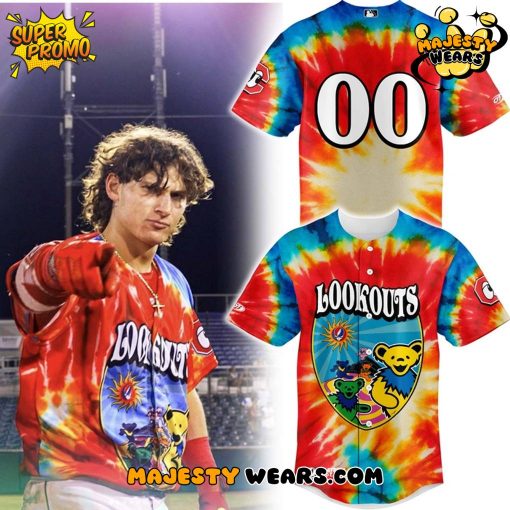 Chattanooga Lookouts 2025 Grateful Dead Night Baseball Jersey